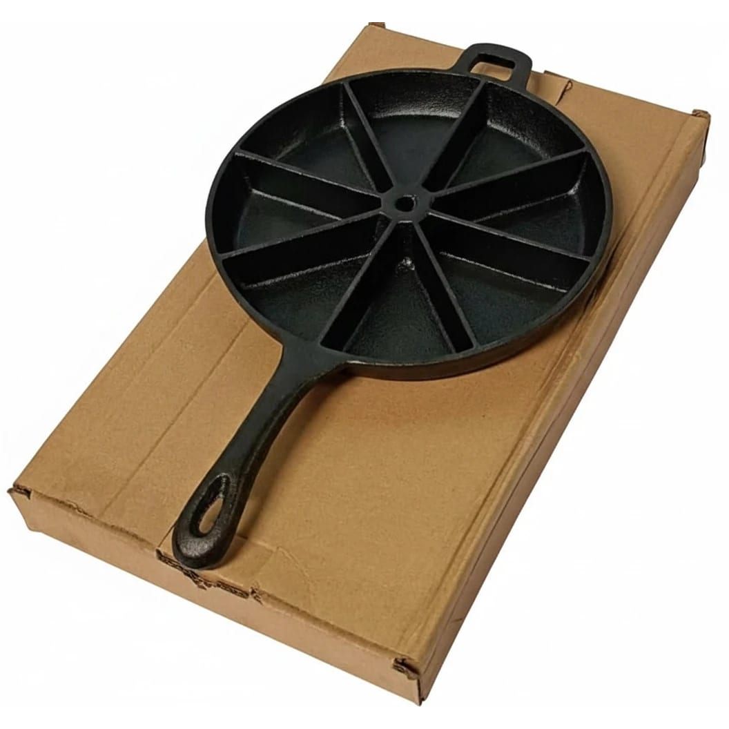 Cast Iron Pan with 8 Pizza Type Slice in Single Pc Boc Packing — view 8