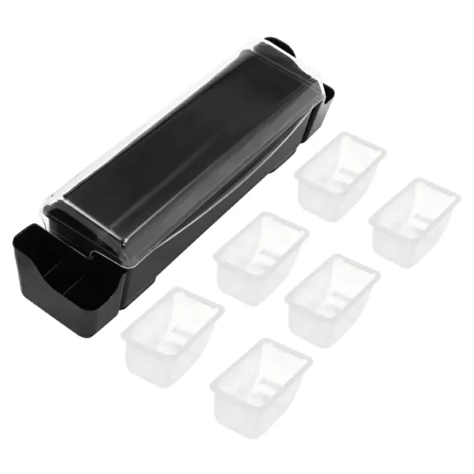 Plastic Condiment/Spice/Masala Box with Lid Heavy - 8 Compartments — view 5