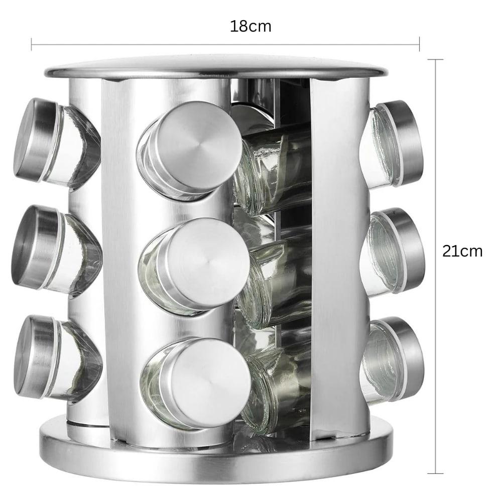 SS Rotating Ingredient Set 12pp (Glass Bottle with SS Cap) — view 2