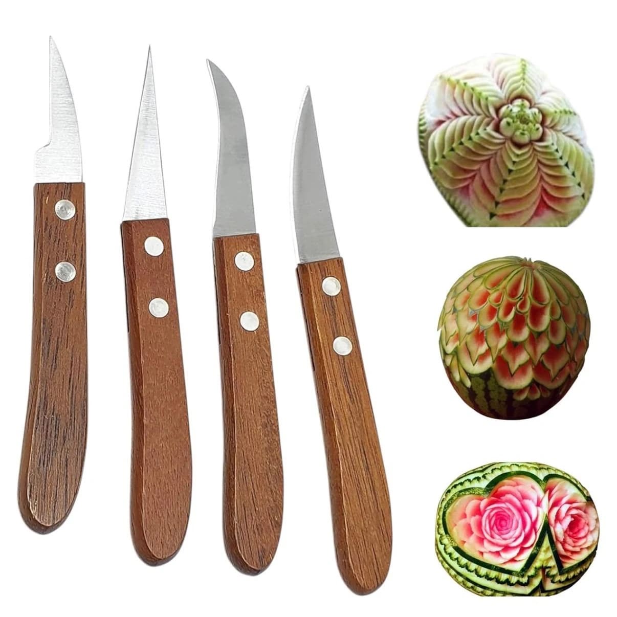 Wooden Handle Carving Knives 4PP — view 4