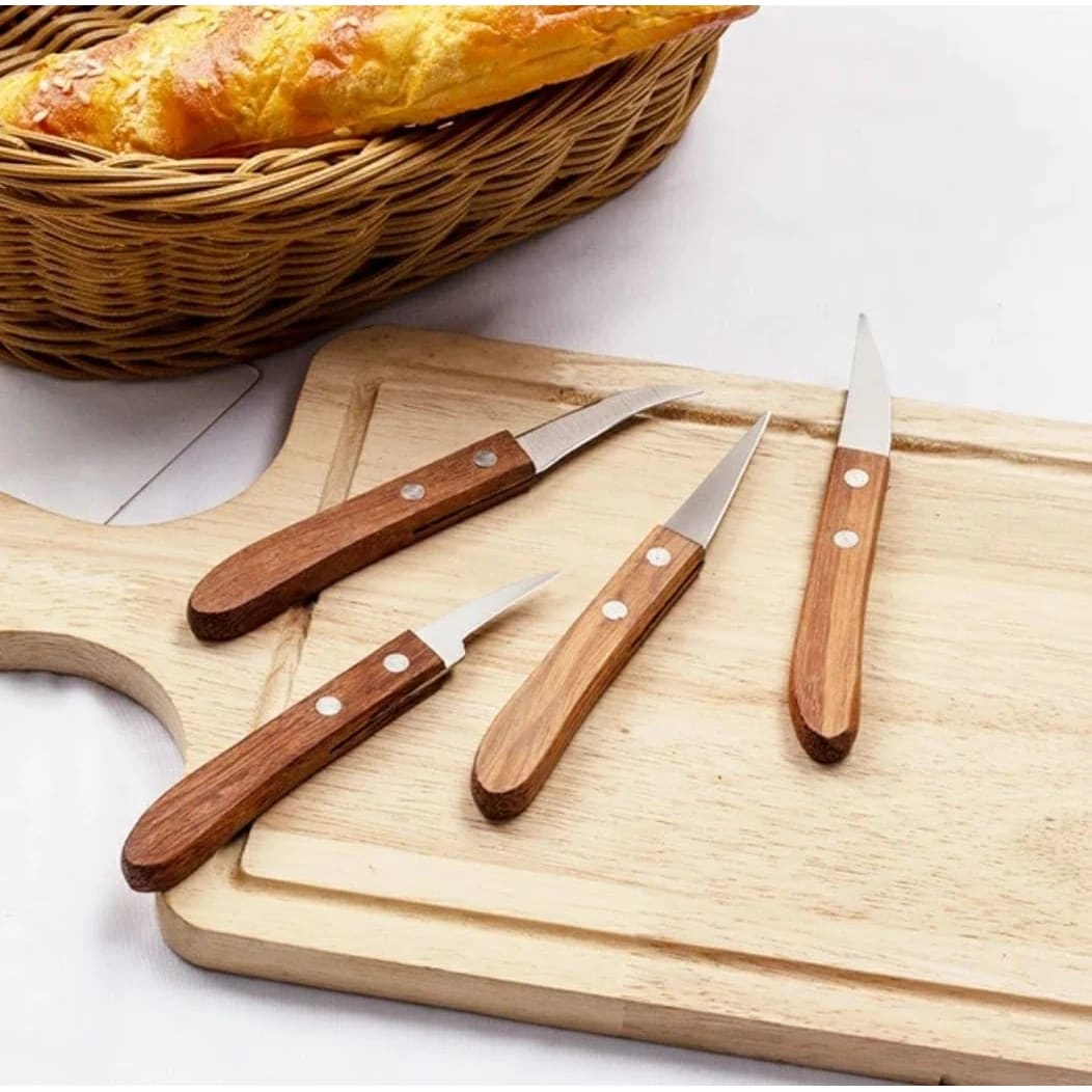 Wooden Handle Carving Knives 4PP — view 6