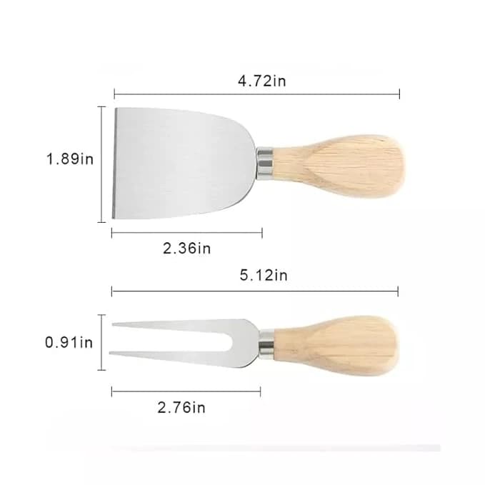 Wooden Handle Cheese Carving Knives 4PP — view 2