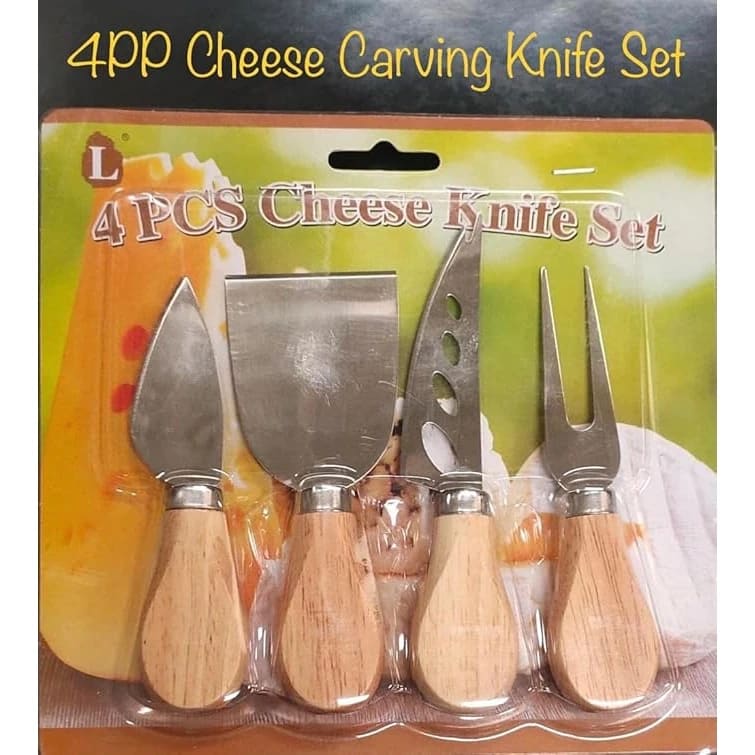 Wooden Handle Cheese Carving Knives 4PP — view 7