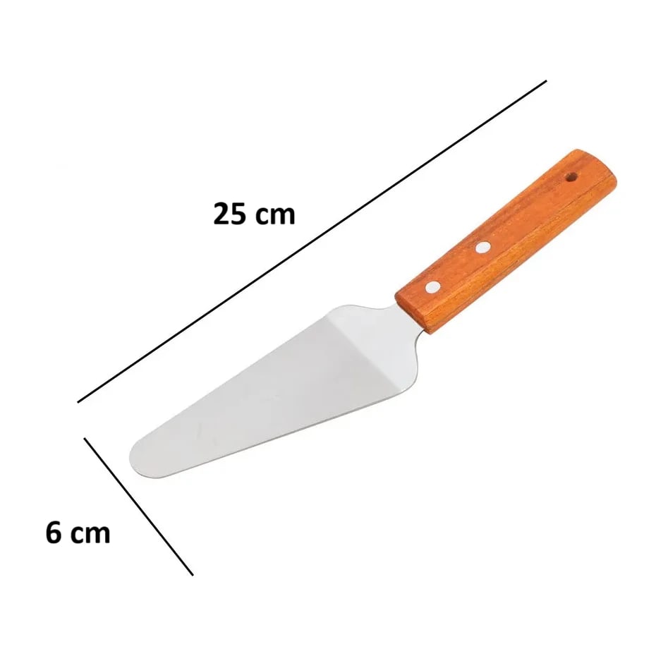 Wooden Flat Handle SS Triangle Lifter Plain - No.147 — view 2