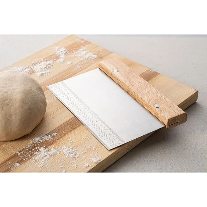 Wooden Handle Dough Scraper with Markings 15cm — view 6