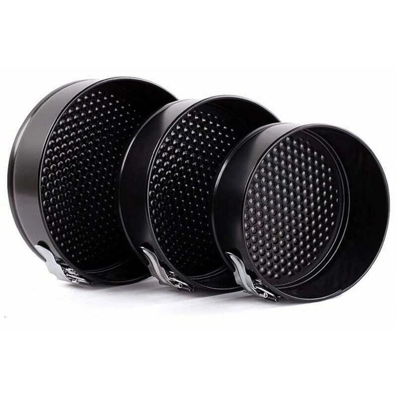 Round Teflon Coated Cake Mould 3pc/set with 7cm Depth - 18,20,22cm Wide