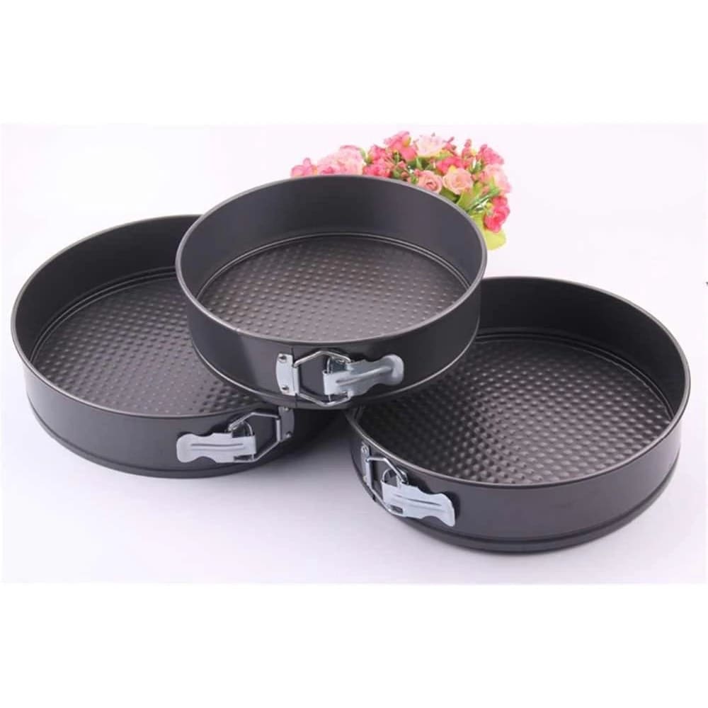 Round Teflon Coated Cake Mould 3pc/set with 7cm Depth - 18,20,22cm Wide — view 9