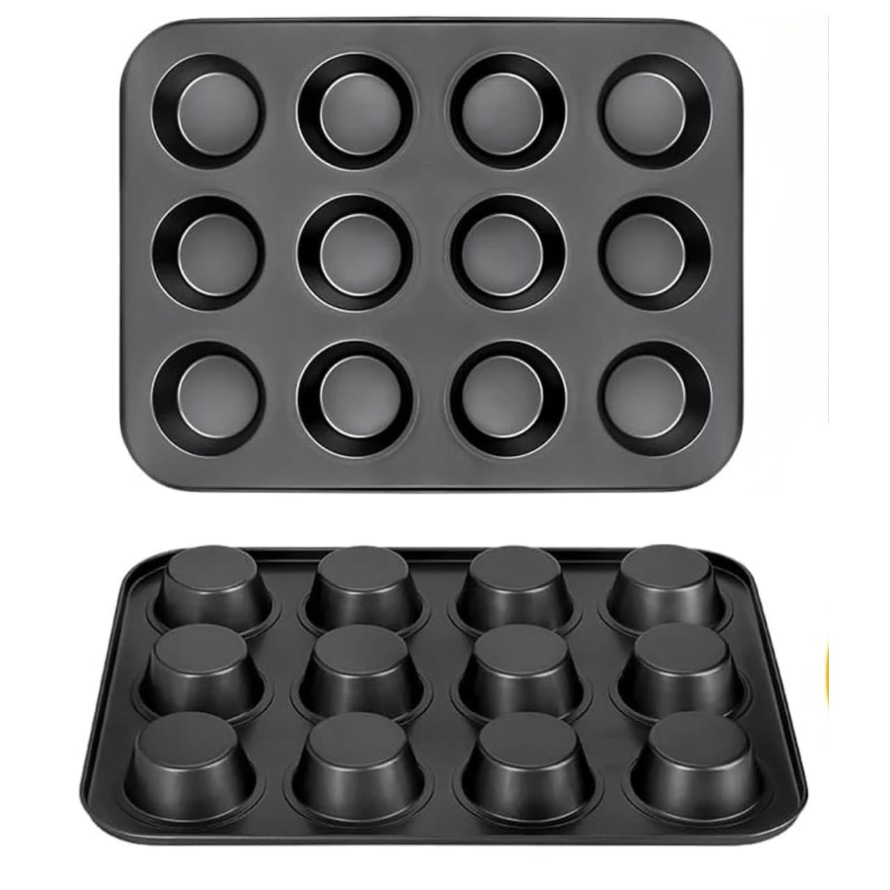 Round 12 Big Slots Teflon Coated Muffin Mould (Slot Size: 6.5x2.5cm) — view 8