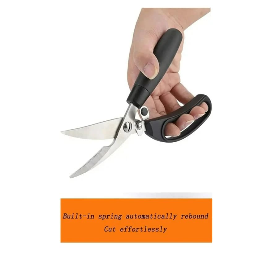 Black Handle Curved Kitchen Scissor — view 5