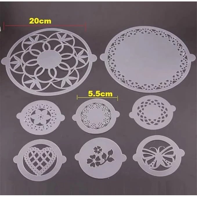 Assorted Cake + Cup Cake Design Stencil Paper — view 2