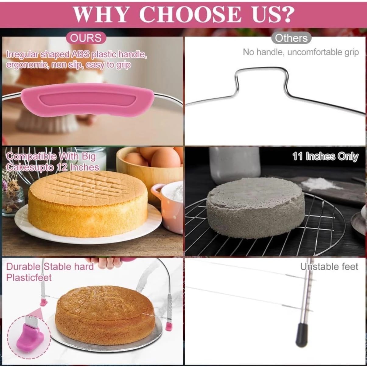 Plastic Cake Slicer - Mix Colour — view 6