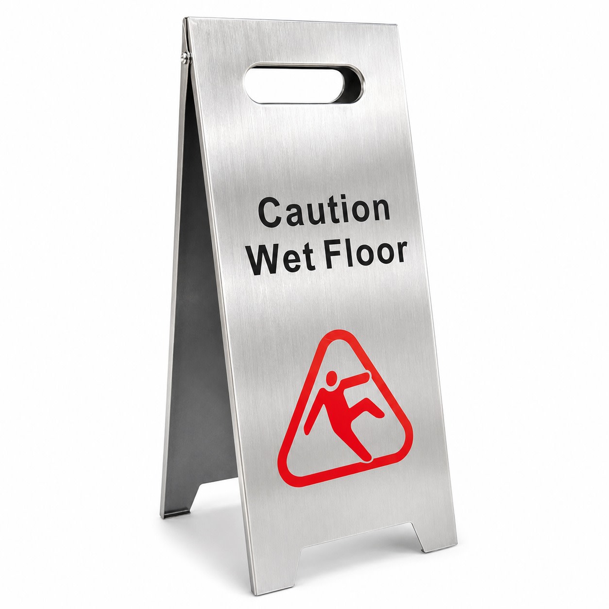 Silver Metal Sign Board - Caution Wet Floor — view 7