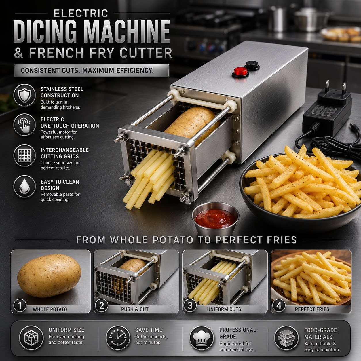 Electric French Fries Cutter — view 4