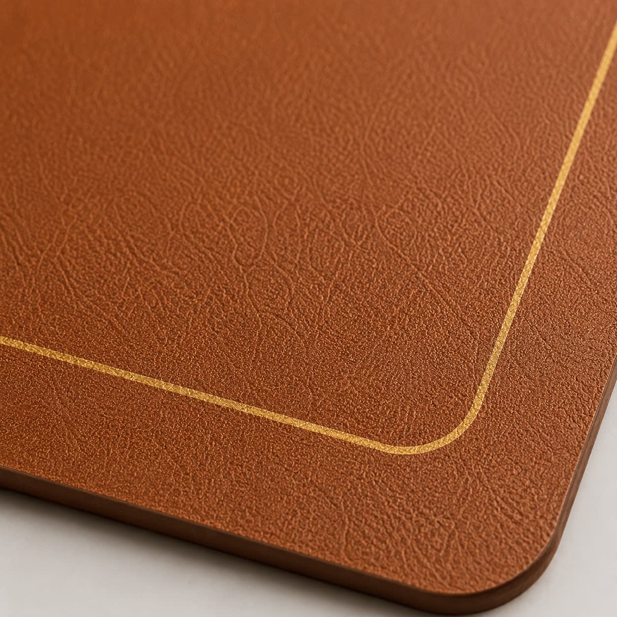 Premium Leather Type Table Mats with Golden Border - (Quantity: 6pcs) — view 7