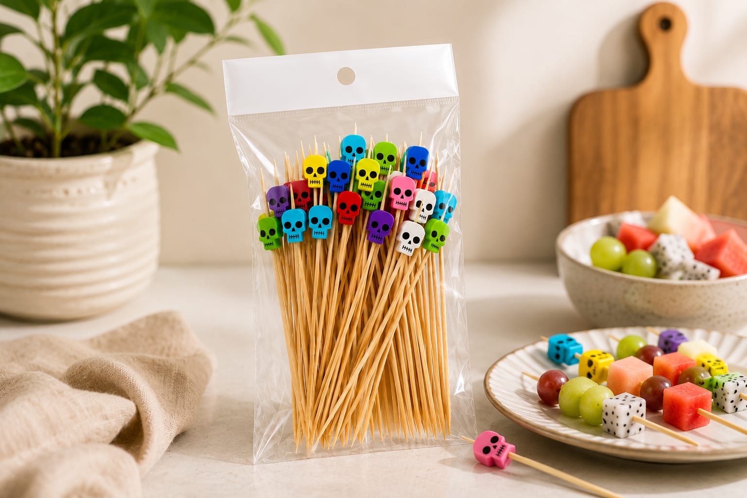 Wooden Starter Stick with Skull Design 50PP — view 3
