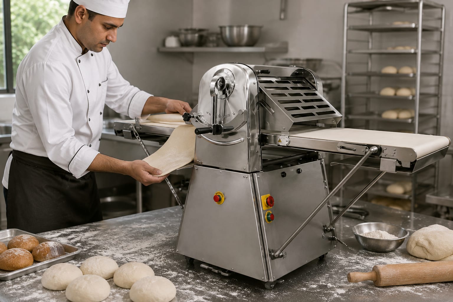 Electric Full SS Dough Sheeter — view 2