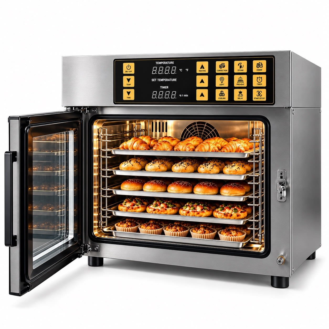 Electric Combi / Hot Air Convection Oven - 5 Tray with Trays — view 2