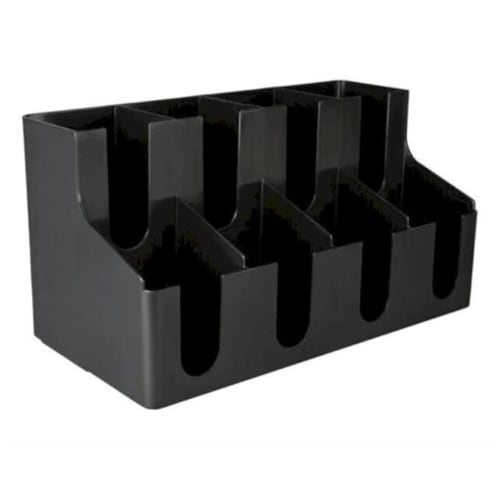 ABS Fibre 8 Slot Cup Holder - Black