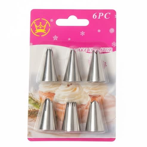 SS Nozzle 6pc - All Unique Designs