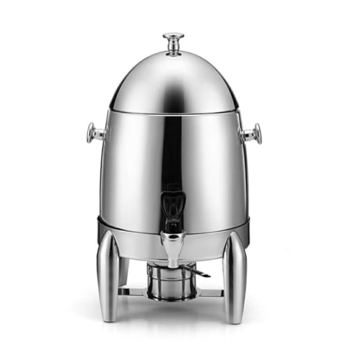 Full SS Tea/Coffee/Panipuri Urn Dispenser 12L- Hot Gel Based + Cold SS Ice Stick - Dome Shaped