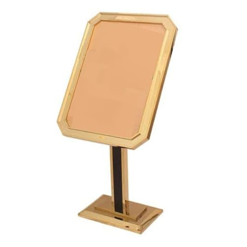 Golden Display Stand - A2 Size Board with 8 Sided Frame & Square Pole