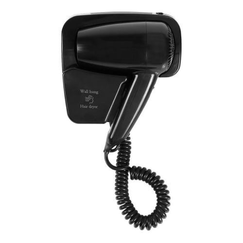Electric Wall Mountable Hair Dryer 1300W - Black