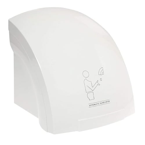 Electric Automatic Hand Dryer with Hot Air Blower 1200W - White