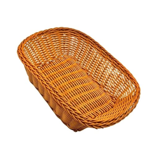 Lite Rectangle Shaped Polyrattan Basket - Walnut Brown — BIG
