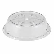 PC Transparent Round Flat Top Food Cover — 30cm
