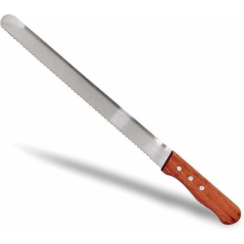 Wooden Handle Bread Knife with Big Teeth — 14