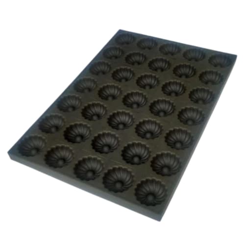 Teflon Coated Muffin Mould — Flower - 35 Slots