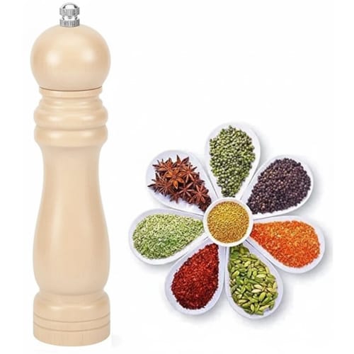Wooden Pepper Mill - Cream — 8