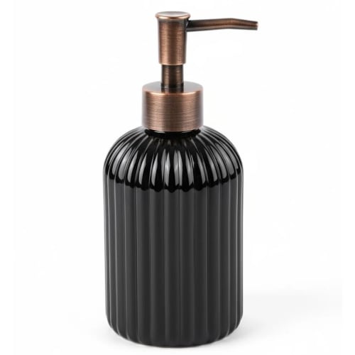 VAMA Glass Soap Dispenser - 370ml | Black