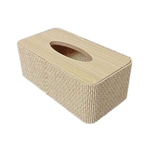 Wooden + Jute Finish Tissue Holder