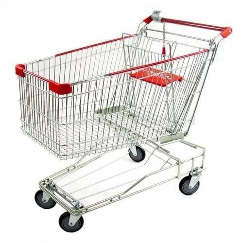 Extra Coated Aluminium Super Market Shopping Cart Trolley