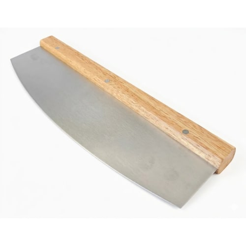 Wooden Handle U Shaped SS Pizza Cutter — 12