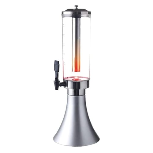 Beer Tower with SS Gel Based Ice Tube & LED Lights - 3L — Silver