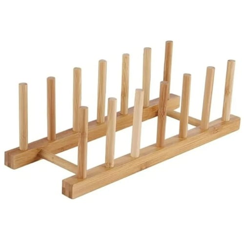 Wooden Multipurpose Bamboo Rack — 6 Slots