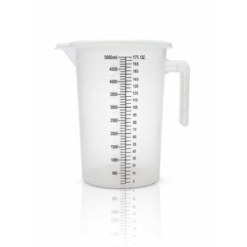 Virgin Plastic Jugs with Measurements + Lid — 5000ml