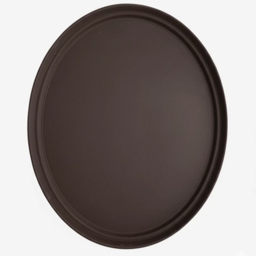 Anti Skid Tray - Premium | Oval | 25" — BROWN