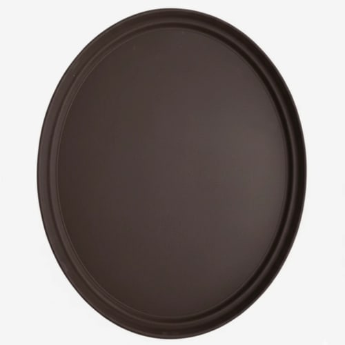 Anti Skid Tray - Premium | Oval | 27" — BROWN