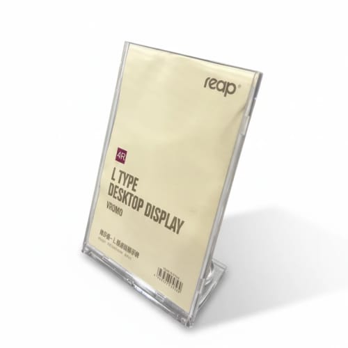 Acrylic L-Shaped Foldable Menu Display Stand — 4R (5356)