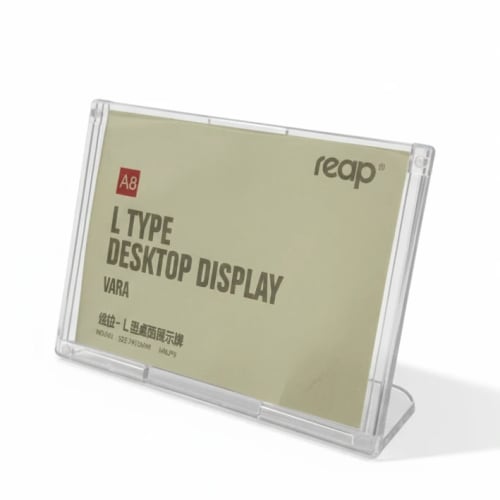 Acrylic L-Shaped Menu Display Stand — A8-Horizonta(5051)l