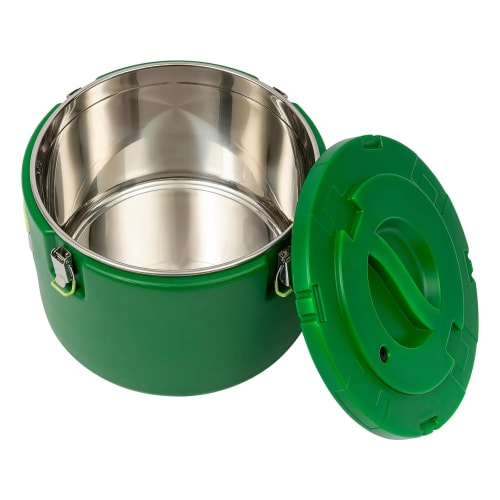 Plastic Insulation Barrel Hot/Cold - Round | Without Tap | Green — 20L
