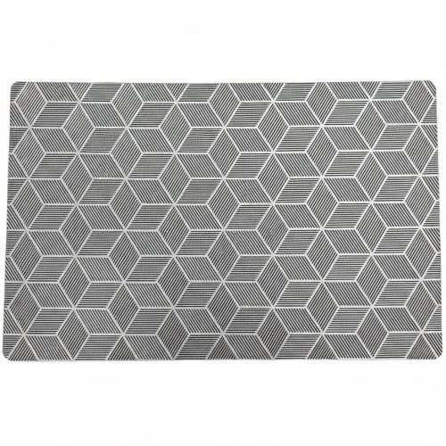 3D Block Design Glossy Table Mat - (Quantity - 6pcs)
