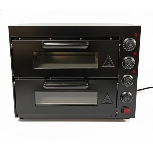 Electric Premium Black Body Pizza Oven with Stone - HS2S Double (Stone Size: 16x16 inch.)