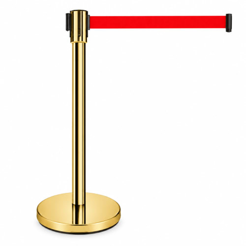 Golden Queue Manager with Red Tape - Tape Model - Single Pole