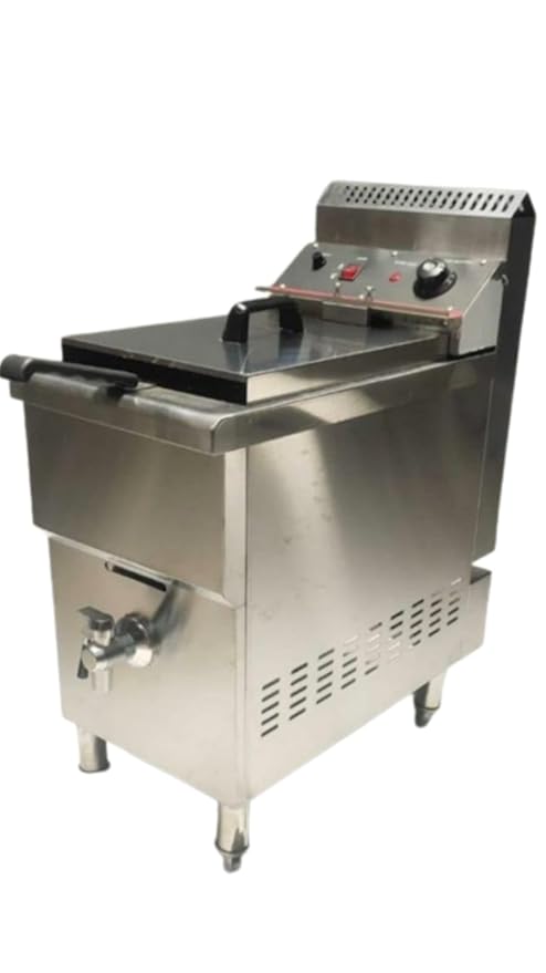 Gas Deep Fryer 12L Heavy with Temperature Controller & Tap - Standing Model