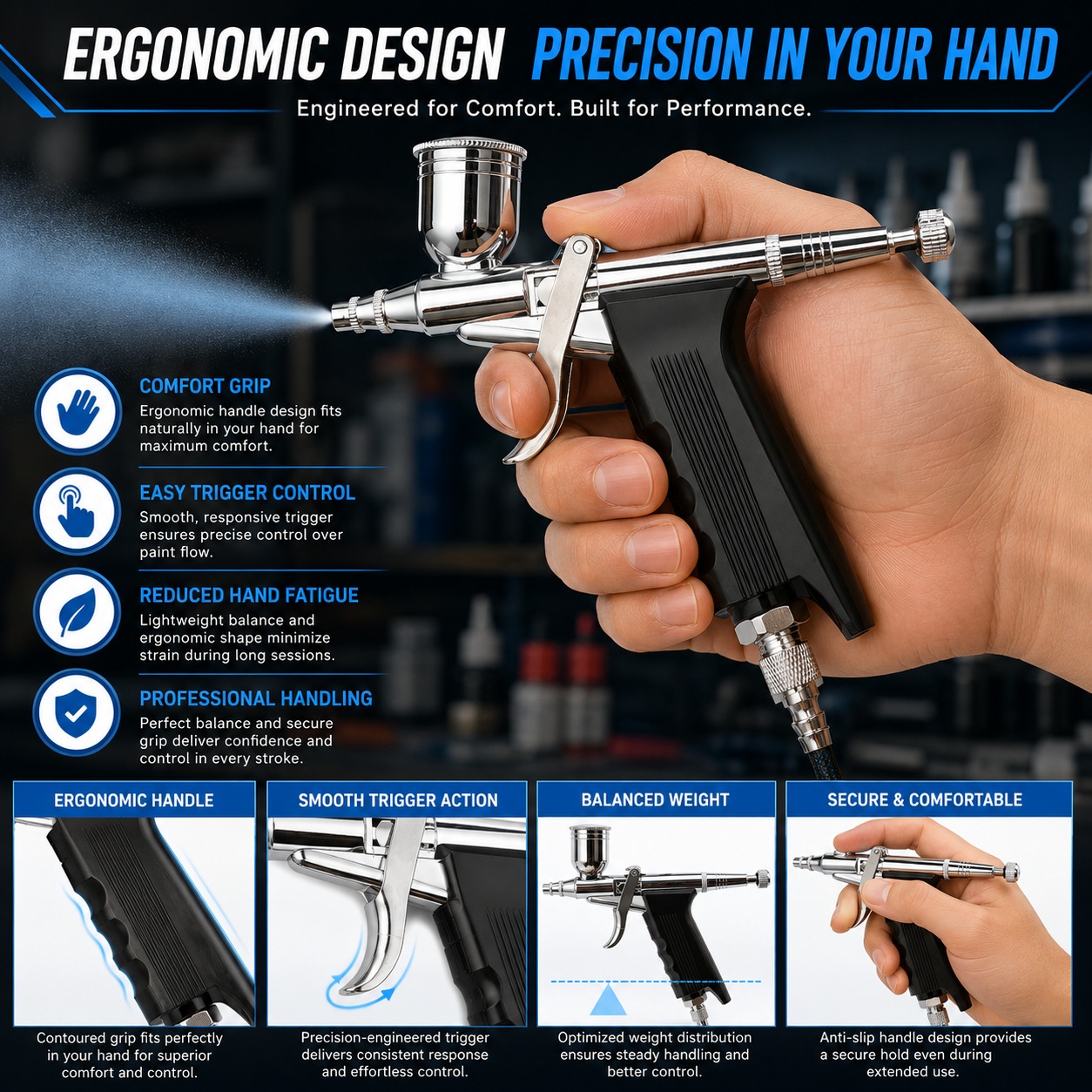 Spray Gun for Cake/Art/Tatoo Making - Heavy — view 3