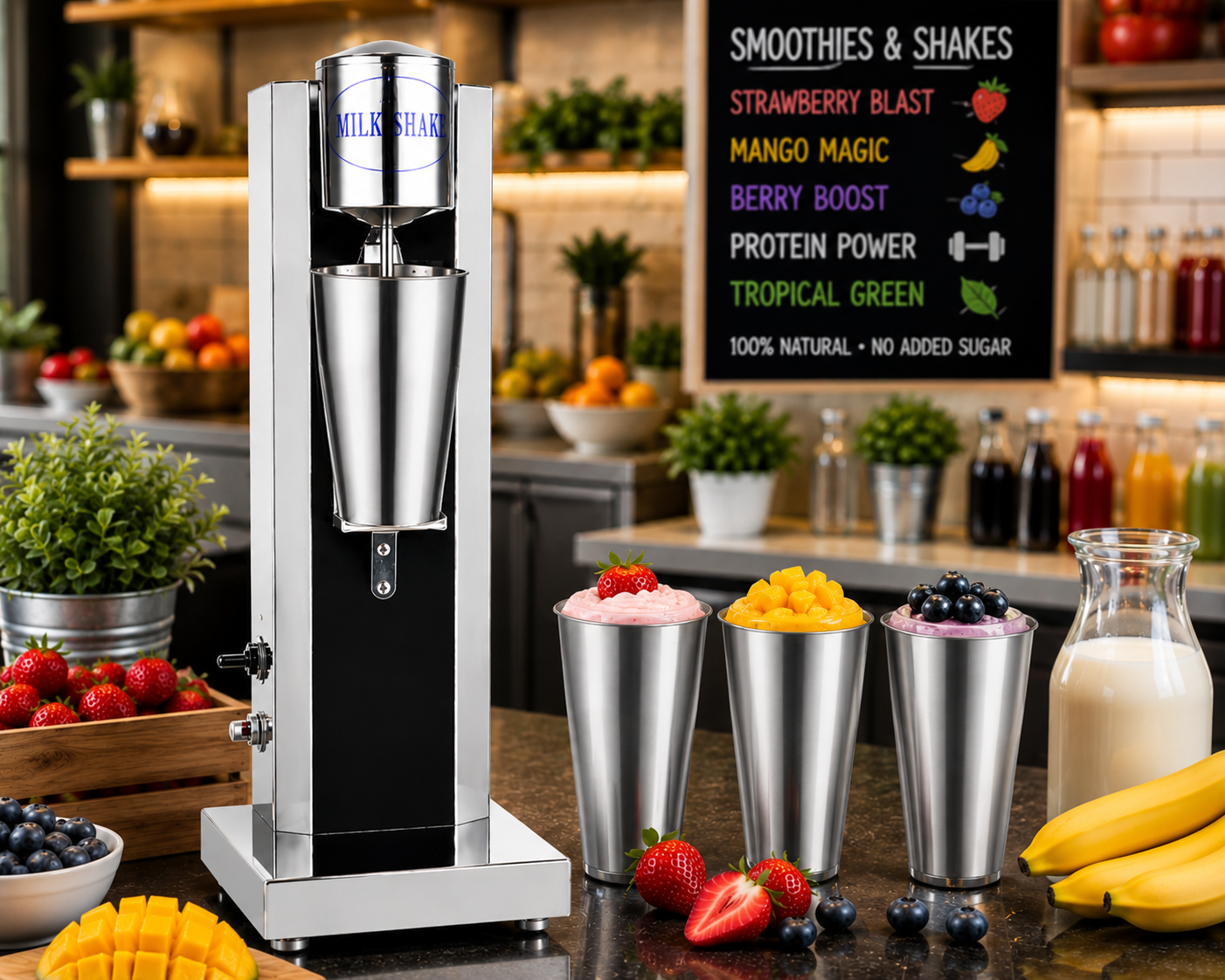Electric SS Milk/Cocktail/Lassi Shaker - Single